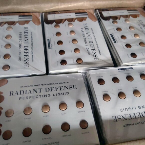 NEW SHADES 10Pack Rodan + and Fields Radiant Defense Sample Makeup 10Cards - Picture 2 of 2